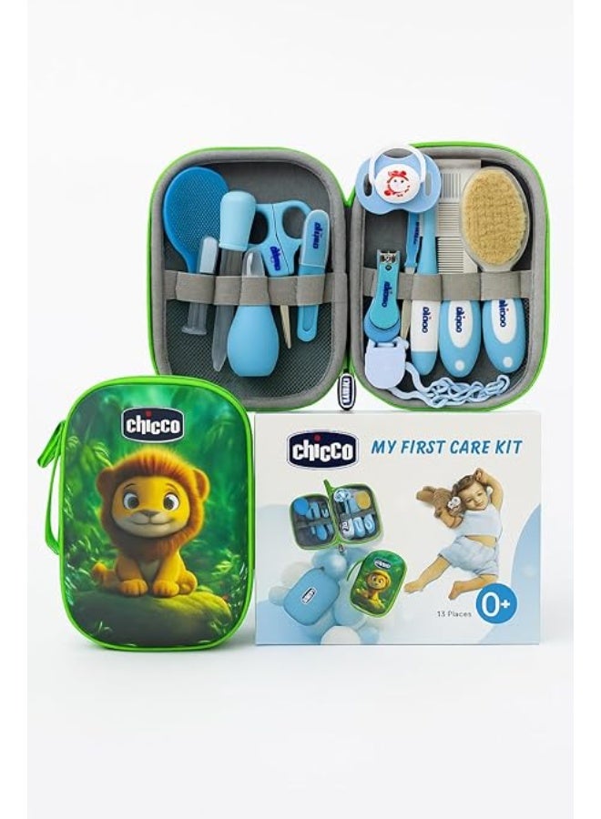 شيكو مجموعة العناية بالطفل،مجموعة العناية اليومية الأساسية للأطفال مكونة من 13 قطع مع شنطة تخزين، مجموعة أدوات الأظافر للأطفال حديثي الولادة والعناية الصحية والعناية الشخصية - Image 1